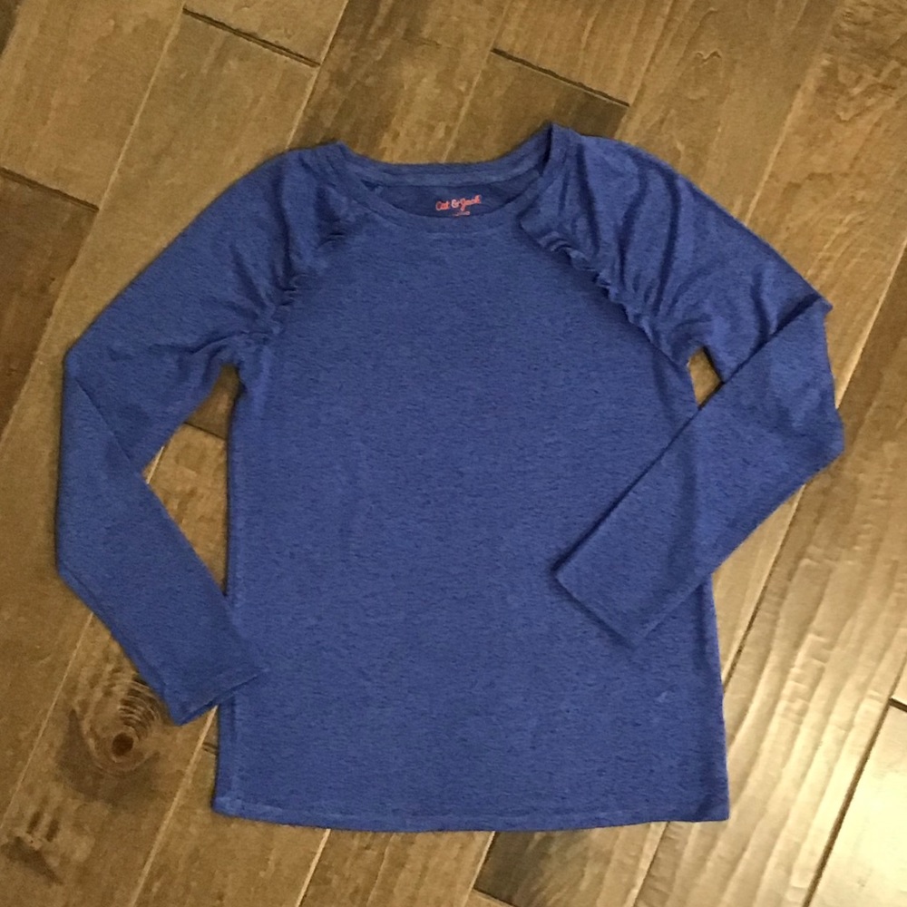 Cat & Jack heather blue long sleeve top